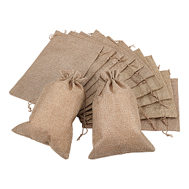 Burlap Packing Pouches Drawstring Bags, for Christmas, Wedding Party and DIY Craft Packing