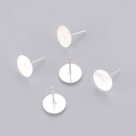 Латунь уха шпильки, без никеля , 12x10 мм, штифты : 0.8 мм