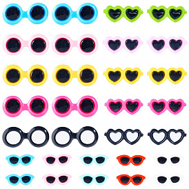 66 шт 3 стили кабошоны из непрозрачной смолы, очки