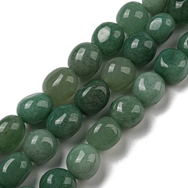 Natural Green Aventurine Beads Strands, Nuggets Tumbled Stone