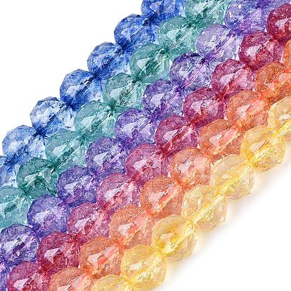 Хрустящие прозрачные стеклянные бусины нити, имитация желе, круглые, граненые