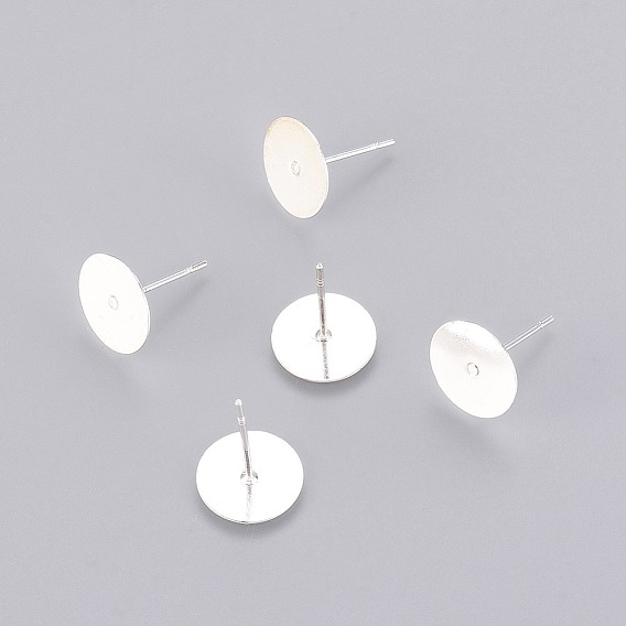 Латунь уха шпильки, без никеля , 12x10 мм, штифты : 0.8 мм