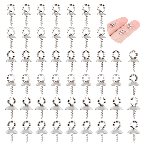 90 шт. 3 размер 201 нержавеющая сталь чашки штифты дужки подвески, для полузасушливых бусин