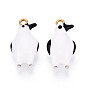 304 нержавеющей стальной эмали подвески, прелести пингвина, ионное покрытие (ip), реальный 18 k позолоченный