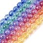 Хрустящие прозрачные стеклянные бусины нити, имитация желе, круглые, граненые