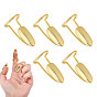 5шт. кольца из латунного сплава в форме ногтя для женщин
