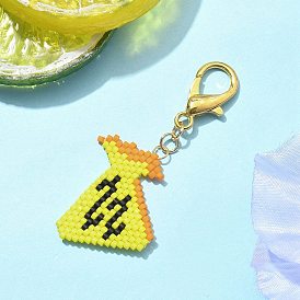 Денежный мешок miyuki delica бисерные подвески украшения, Застежки-когти из сплава омара, подвески для украшений сумок