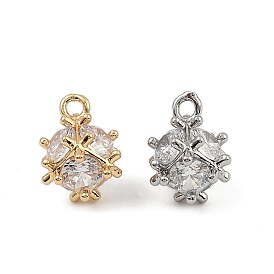 Латунные микро проложить кубического циркония подвески, ромб прелести