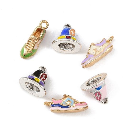 Подвески из эмали и сплава, античный серебряный/золотой