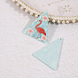 3D Printed Acrylic Pendants, Triangle with Animal Pattern Charm