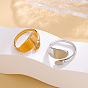 304 Stainless Steel Open Cuff Rings, Teardrop