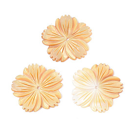 Резные подвески из натуральных желтых ракушек, 