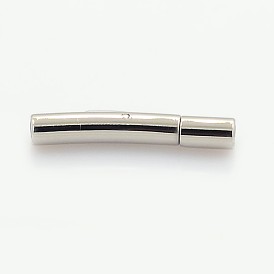 Stainless Steel Bayonet Clasps, Ion Plating (IP), 25x4mm, Hole: 2mm