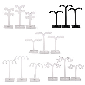 Acrylic Earring Display Tower Set, Tree Shaped Jewelry Organizer Holder for Earrings Storage