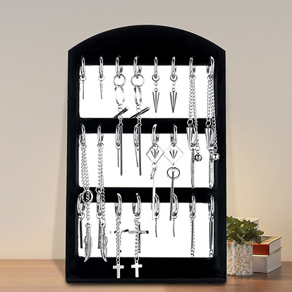 12шт. 304 серьги-кольца из нержавеющей стали, цвет нержавеющей стали, разнообразные