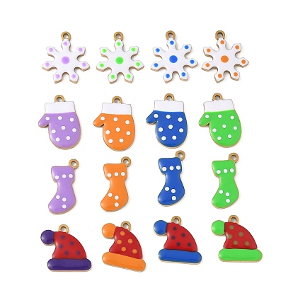 Рождество 304 эмалированные подвески из нержавеющей стали, золотые