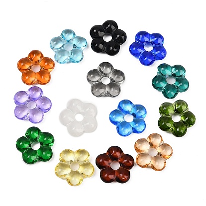 Прозрачные стеклянные бусины, цветок