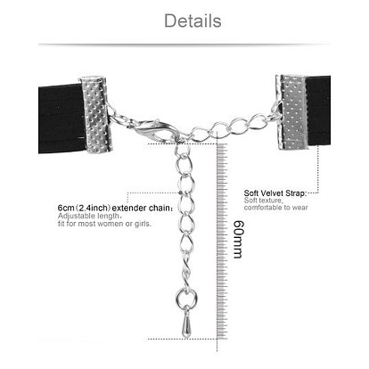 Vintage European Velvet Choker Necklace - Retro Fashion Short Chain Necklace