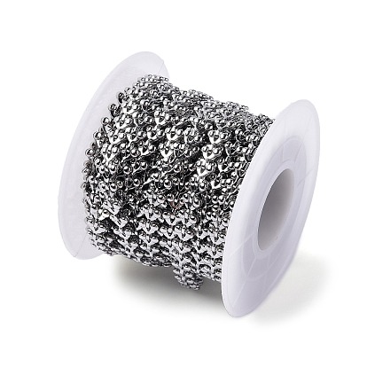 304 Stainless Steel Cobs Chains, Unwelded, with Spool