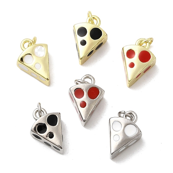 Латунь эмаль прелести, треугольник сыра, стойки покрытие, долговечный, без кадмия и без свинца, настоящий 18k позолоченный/платиновый, с целью перехода в кольце