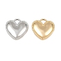 Alloy Pendants, Heart Charms, Rack Plating, Cadmium Free & Lead Free