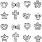 Rhinestone Slide Letter Charms, Alloy Intial Letter Beads, Spray Painted