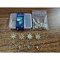 16Pcs 8 Styles Alloy Cat Eye Pendants