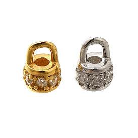 925 наконечники шнура из стерлингового серебра с микропаве из прозрачного кубического циркония, колонка