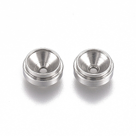 201 Stainless Steel Rhinestone Settings, For Pointed Back Rivoli Rhinestone, Cone