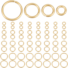 600 шт. 4 стили 304 соединительные кольца из нержавеющей стали, открытые соединительные кольца для плетения кольчуги, круглые кольца, металлические разъемы для поделок ювелирных изделий и брелков