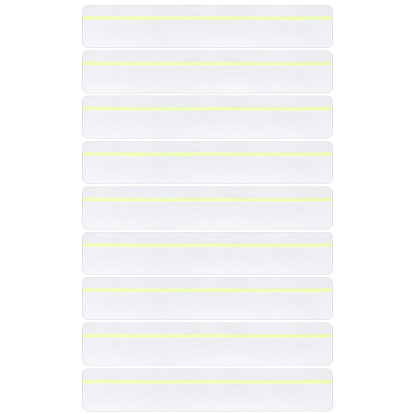 PEVA Self-Adhesive Luminous Anti-slip Sticker with Neon Green Strip, Rectangle