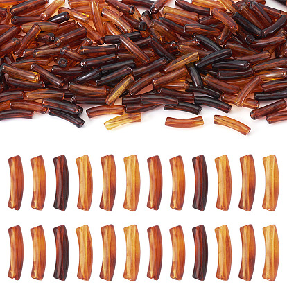 200 шт прозрачные акриловые бусины, имитировать янтарные бусы, трубка