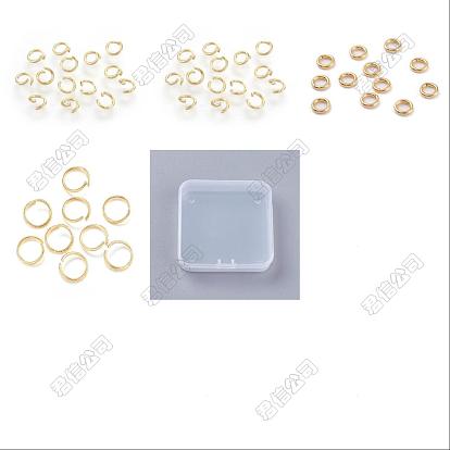 4 Styles 304 Stainless Steel Open Jump Rings, Round Ring