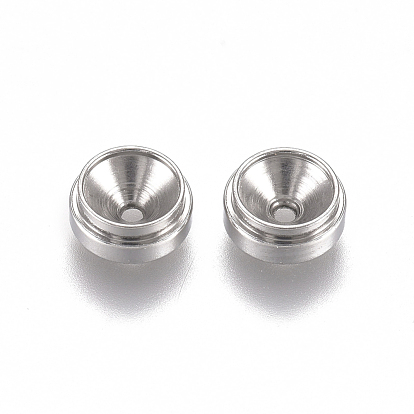 201 Stainless Steel Rhinestone Settings, For Pointed Back Rivoli Rhinestone, Cone