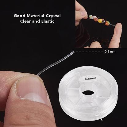 Round Japanese Elastic Crystal String, Elastic Beading Thread, for Stretch Bracelet Making