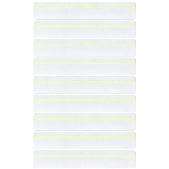 PEVA Self-Adhesive Luminous Anti-slip Sticker with Neon Green Strip, Rectangle