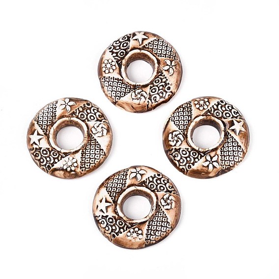 Фарфора ручной работы подвески, кольцо с рисунком звезды, фантазии античного стекла фарфора