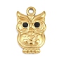 Животные 304 подвески из нержавеющей стали, сова прелести, со стразами