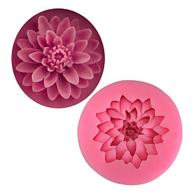 DIY 3D Water Lily Silicone Molds, Flower Shape Fondant Molds, Resin Casting Molds, for Chocolate, Candy, UV Resin & Epoxy Resin Craft Making