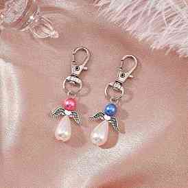 2шт. ангел, АБС-пластик, имитация жемчуга, подвеска, украшения, с поворотными застежками когтя омара