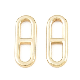 304 Stainless Steel Charms, Oval with Number 8 Charms, Rack Plating, Long-Lasting Plated