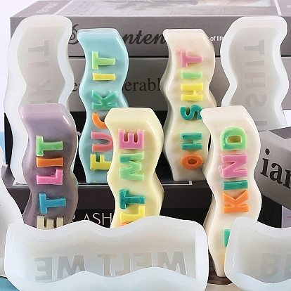 Twist with Word Silicone Candle Molds, For Candle Making
