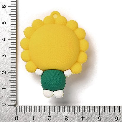 PVC Plastic Big Pendants, Sunflower/Frog/Cat Shape