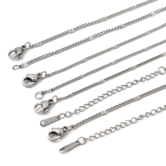 12шт. 304 Текстурированные витые цепочки из нержавеющей стали для мужчин и женщин, без потускнения
