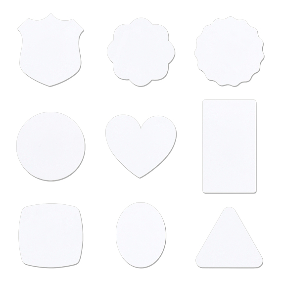 Sublimation Blank Fridge Magnets Decorations, Mixed Shapes