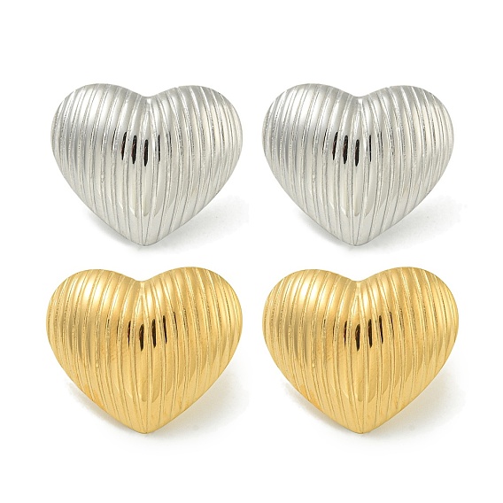 Ионное покрытие сердца (ip) 304 серьги-гвоздики из нержавеющей стали