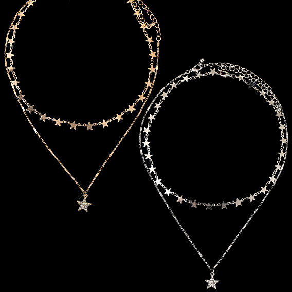 2 наборы 2 цветные сплавы кристаллы стразы звездные звенья цепи ожерелья наборы