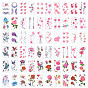 2 Set 2 Style Butterfly & Floral Pattern Temporary Tattoos Stickers, Body Art Paper Stickers