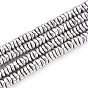 Electroplate Non-magnetic Synthetic Hematite Beads Strands, Wavy Disc