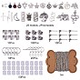 DIY Earring Making Kits, Including Iron & Brass Dangle & Stud & Hoop & Cuff Earring Findings, Iron Cable Chains, Star & Moon & Lightning & Snake & Mushroom Alloy & 304 & 201 Stainless Steel Pendants